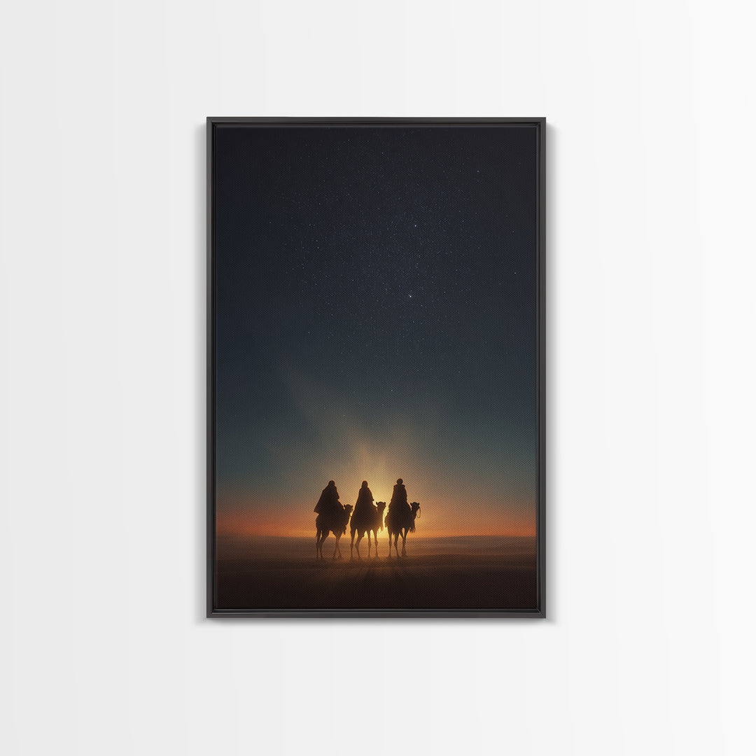 Holy Arrival – Framed Canvas Print – Jesus Painting – Christian Christmas Art – Christian Art Canvas – Christian Wall Art – Christmas Art