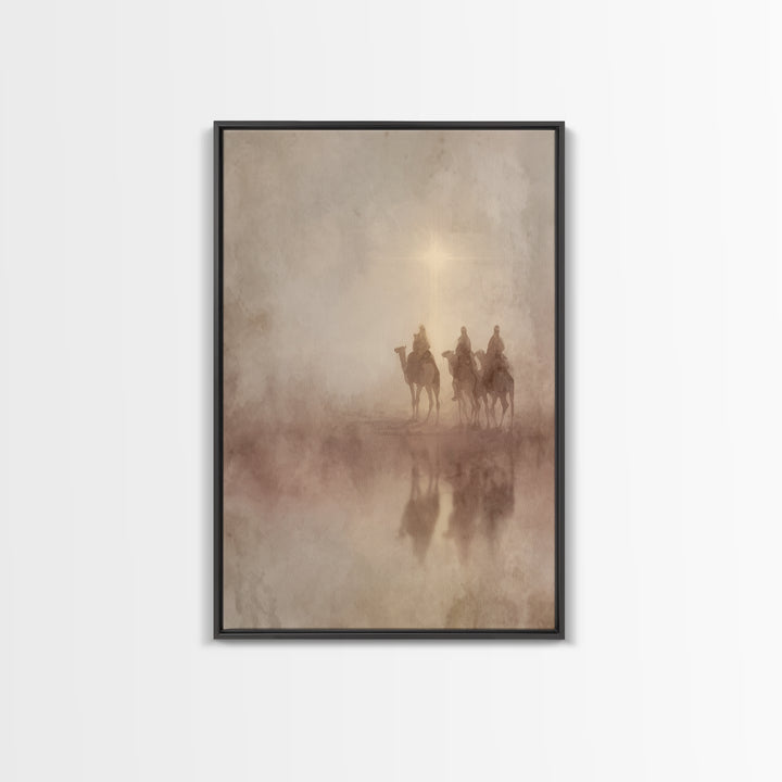 The Guiding Star – Framed Canvas Print – Christian Wall Art – Christian Art Canvas – Christmas Art – Christian Christmas Art – Christian De