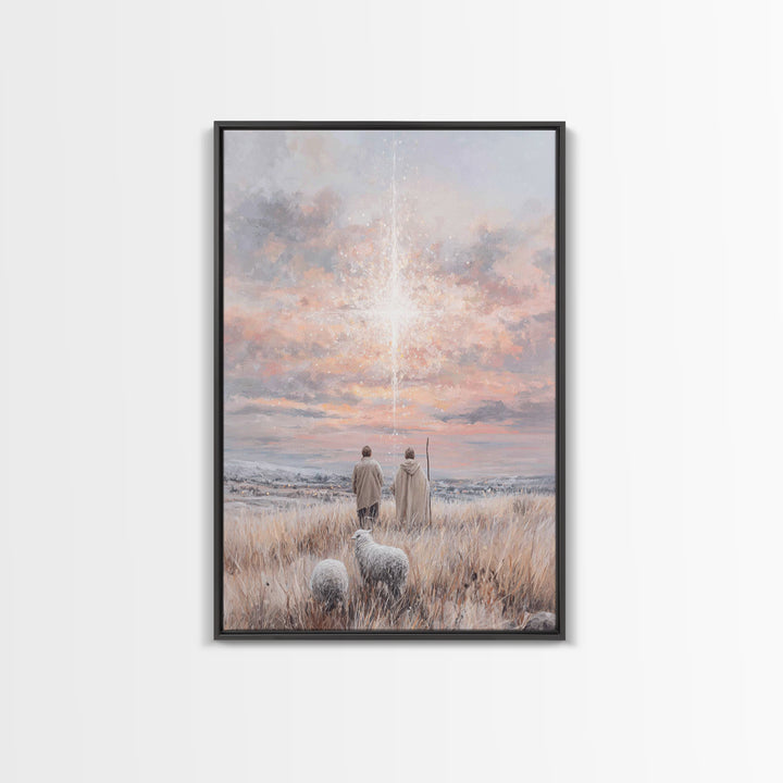 Holy Desert Path – Framed Canvas Print – Christian Art – Christmas Art – Christian Wall Art – Christian Art Canvas – Christian Christmas Ar