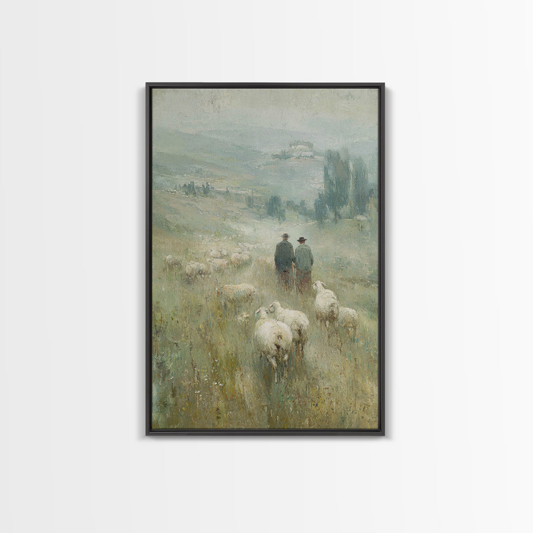 Quiet Bethlehem Path – Framed Canvas Print – Christian Art – Christian Wall Art – Christian Art Canvas – Christmas Art – Christian Christma