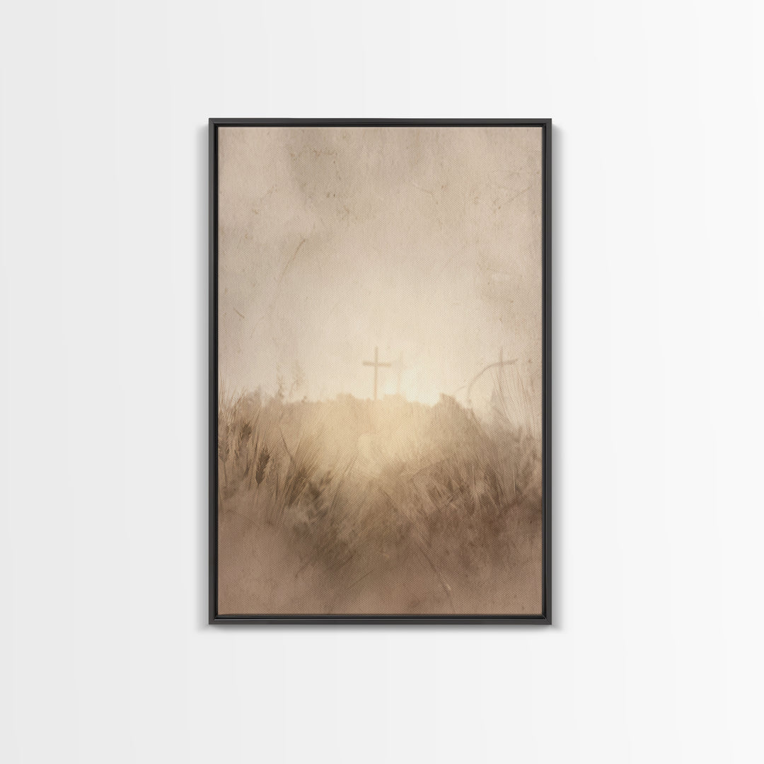 Horizon Of Mercy, Framed Canvas Print, Christian Wall Art, Christian Art Canvas, Abstract Christian Art, Christian Gift, Christian Art Prin