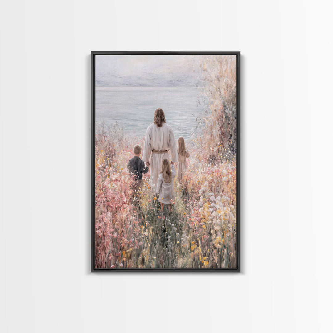 Garden Of Blessing – Framed Canvas Print – Christian Art Canvas – Christian Wall Art – Christian Gift – Christian Painting – Modern Christi