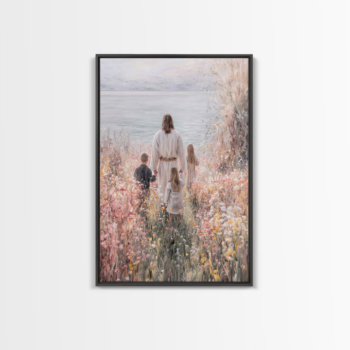 Garden Of Blessing – Framed Canvas Print – Christian Art Canvas – Christian Wall Art – Christian Gift – Christian Painting – Modern Christi