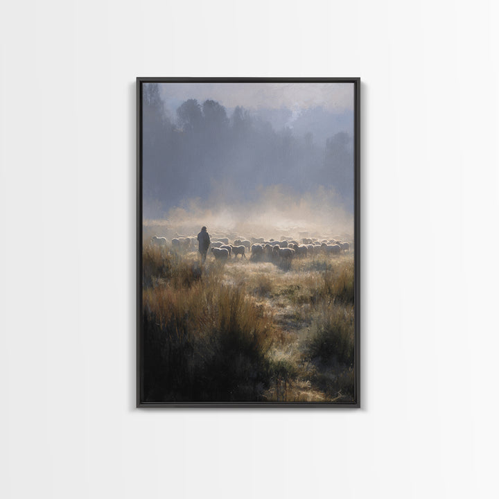 Gentle Keep – Framed Canvas Print – Christian Art Canvas – Christian Wall Art – Jesus Painting – Christian Art Print – Modern Christian Art