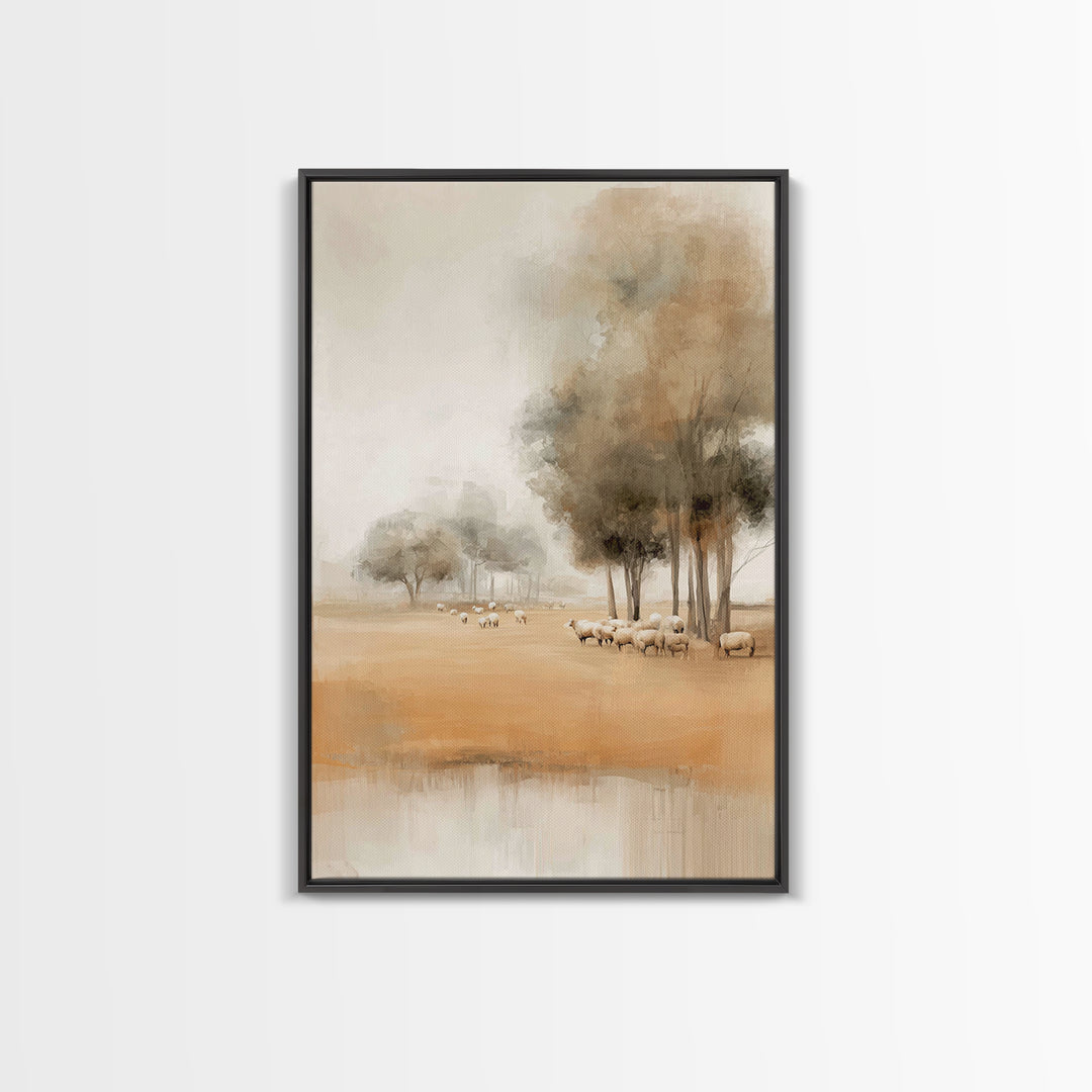 Quiet Meadow Grace – Framed Canvas Print – Christian Art Canvas – Christian Wall Art – Christian Painting – Subtle Christian Art – Christia