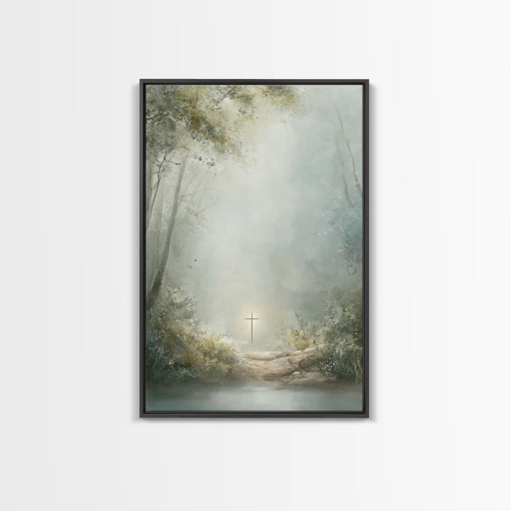 Pathway Of Hope – Framed Canvas Print – Christian Art Canvas – Christian Painting – Christian Wall Art – Subtle Christian Art – Christian G