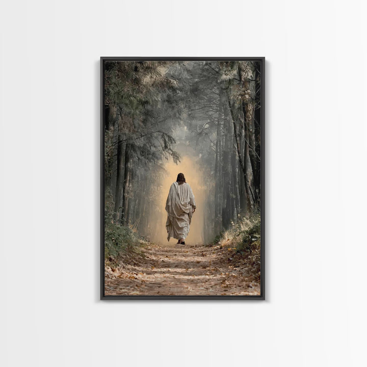 Sacred Journey – Framed Canvas Print – Jesus Painting – Christian Art Canvas – Christian Wall Art – Moody Christian Art – Large Christian P