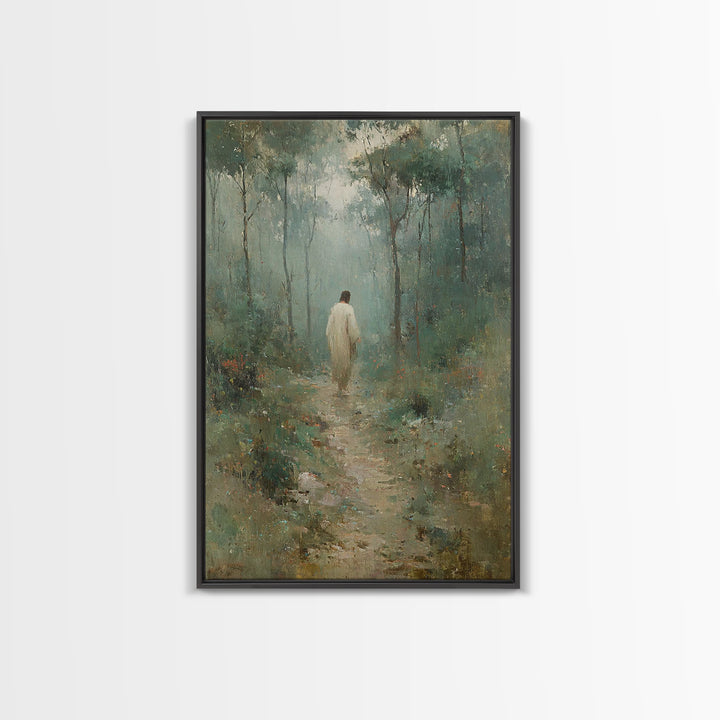 Autumn Reverence – Framed Canvas Print – Christian Art Canvas – Christian Wall Art – Jesus Painting – Unique Christian Art – Large Christia