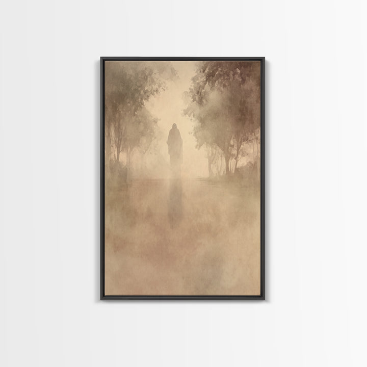 Quiet Redemption – Framed Canvas Print – Christian Wall Art – Jesus Painting – Christian Art Canvas – Vintage Christian Art – Subtle Christ