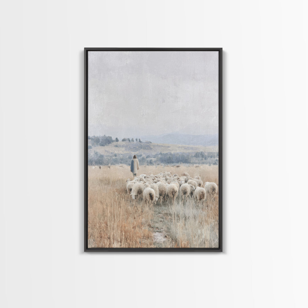 Field Of Promise – Framed Canvas Print – Christian Wall Art – Christian Art Print – Jesus Painting – Subtle Christian Art – Christian Decor