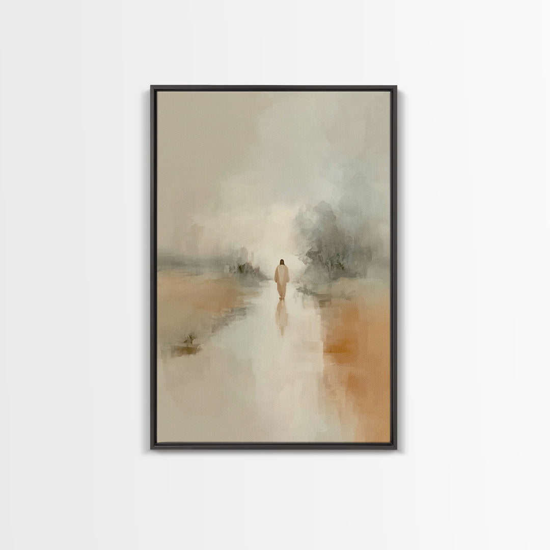 Sacred Stillness – Framed Canvas Print – Christian Art Canvas – Christian Painting – Subtle Christian Art – Modern Christian Art – Christma