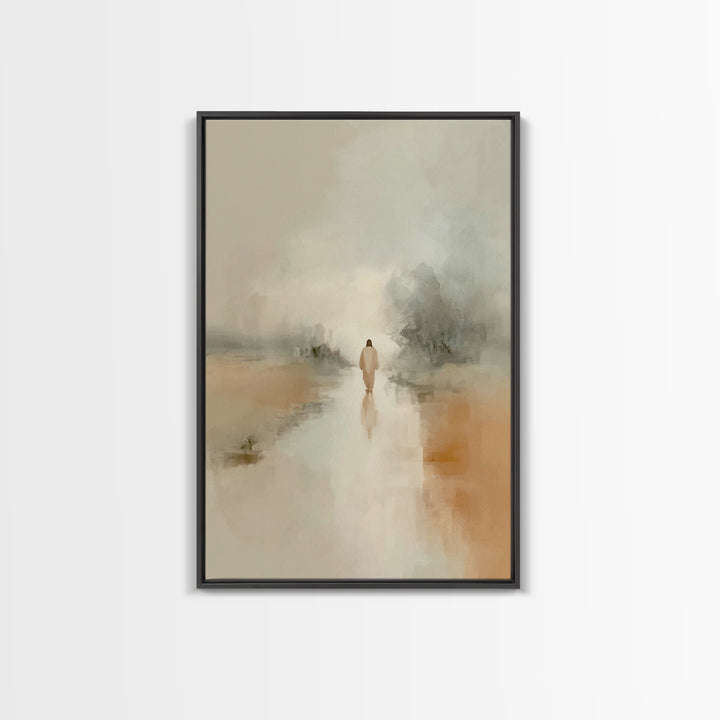 Sacred Stillness – Framed Canvas Print – Christian Art Canvas – Christian Painting – Subtle Christian Art – Modern Christian Art – Christma