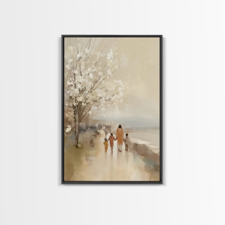 Blossoms Of Mercy – Framed Canvas Print – Christian Art Canvas – Christian Wall Art – Jesus Painting – Christmas Art