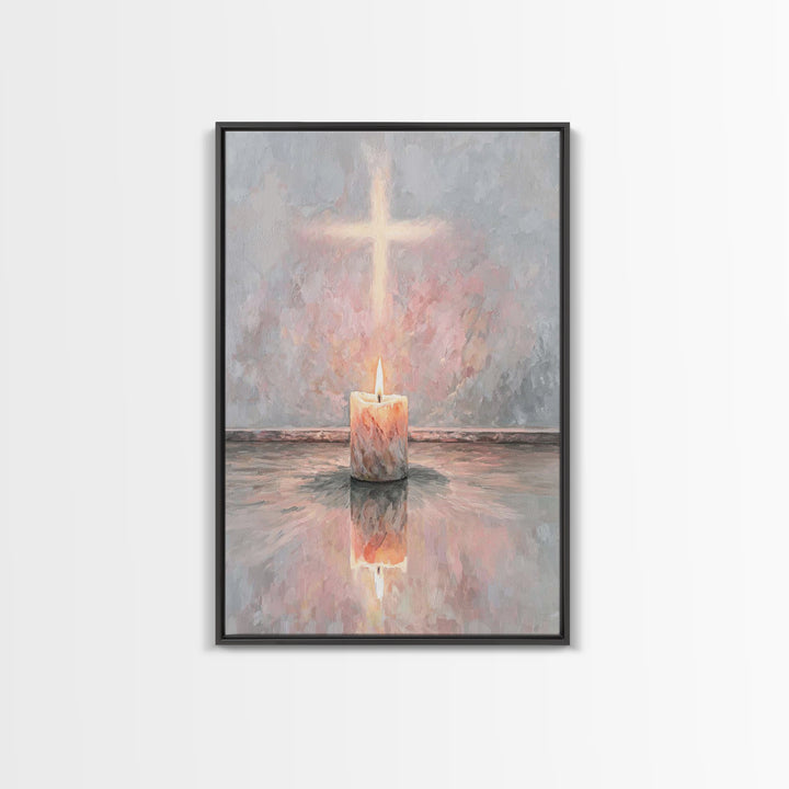 Light of Hope | Framed Canvas Print | Christian Wall Art | Christian Art Canvas | Modern Christian Art | Christian Gift | Christmas Art