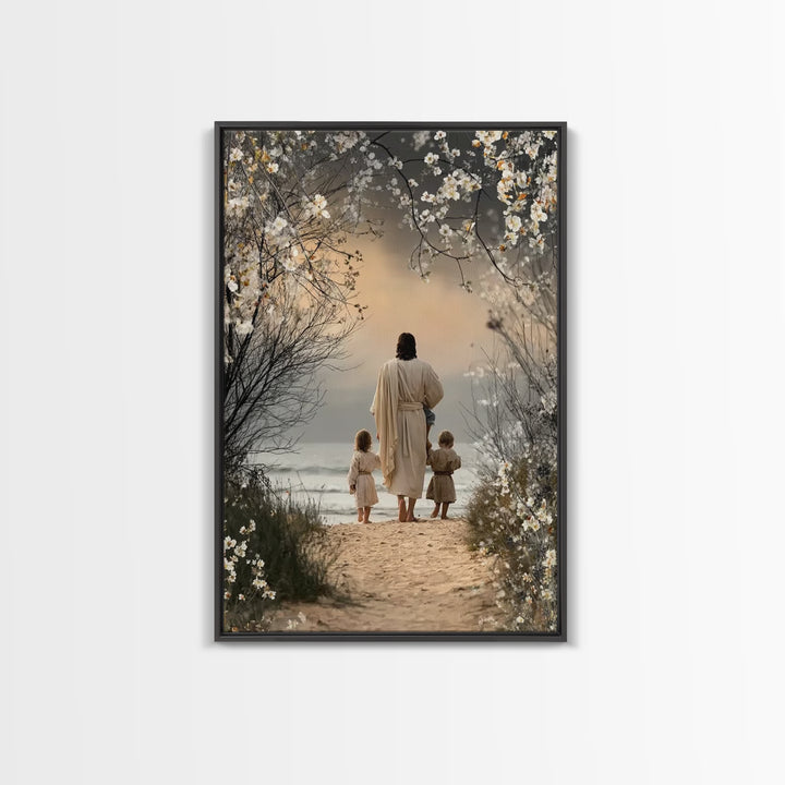 Golden Dawn – Framed Canvas Print – Christian Wall Art – Christian Art Canvas – Jesus Painting – Christian Christmas Art