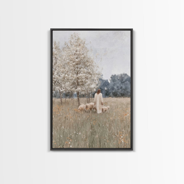 Shepherds Of Peace, Framed Canvas Print, Christian Wall Art, Christian Art Canvas, Jesus Painting, Christian Art Gift, Christian Gift Ideas