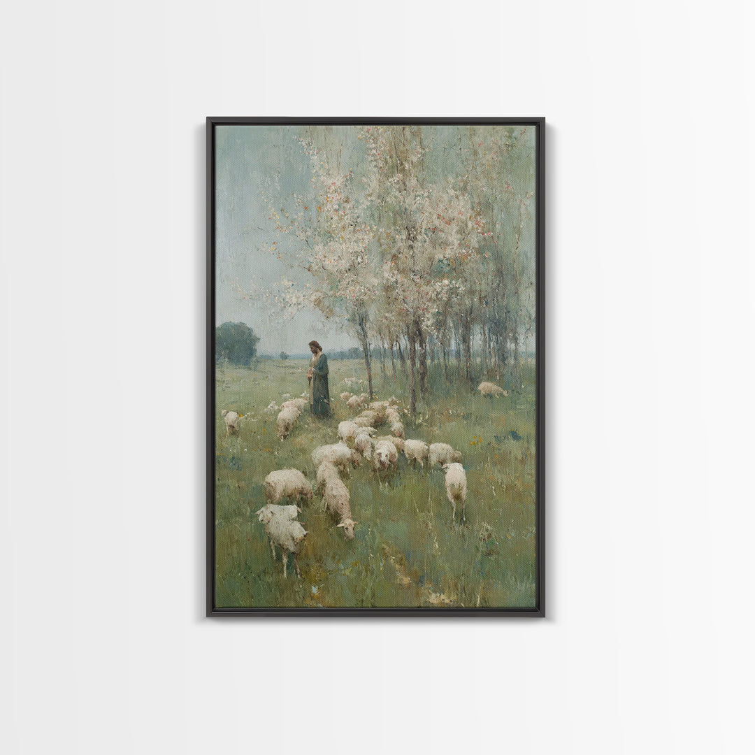 Mist Of Mercy | Framed Canvas Print | Christian Art Canvas | Jesus Painting | Christian Wall Art | Christian Gift | Moody Christian Art