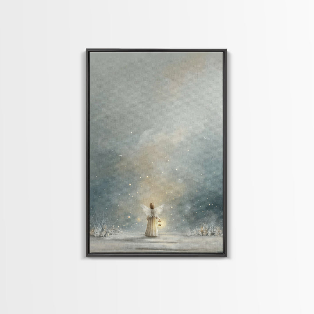 Midwinter Halo – Framed Canvas Print – Christian Christmas Art – Christian Art Canvas – Subtle Christian Art – Christian Wall Art – Christm
