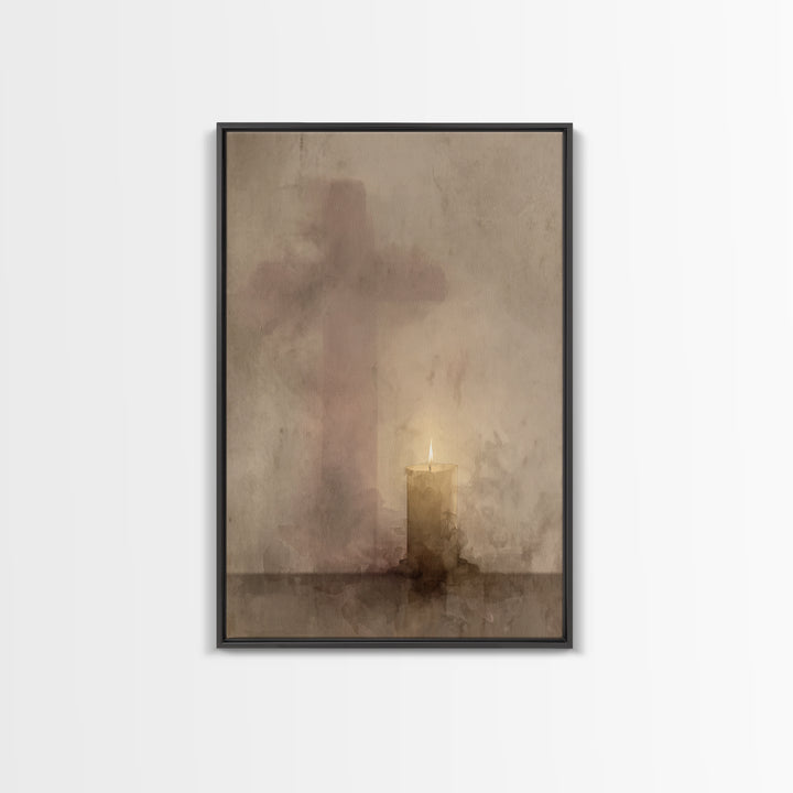 Light Of Mercy - Framed Canvas Print - Christmas Art - Christian Wall Art - Christian Art Canvas - Christian Christmas Art - Christian Deco