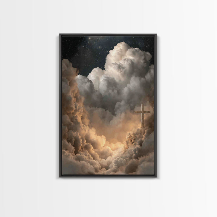 Clouds Of Promise | Framed Canvas Print | Christian Wall Art | Large Christian Painting | Christian Art Canvas | Christian Gift Ideas