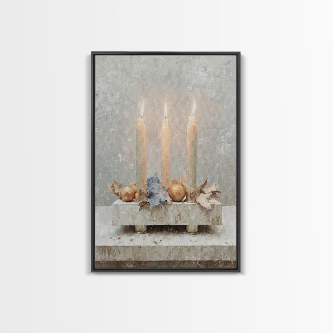 Threefold Blessing - Framed Canvas Print - Christian Christmas Art - Christmas Art - Christian Art Canvas - Christian Decor - Christian Wal