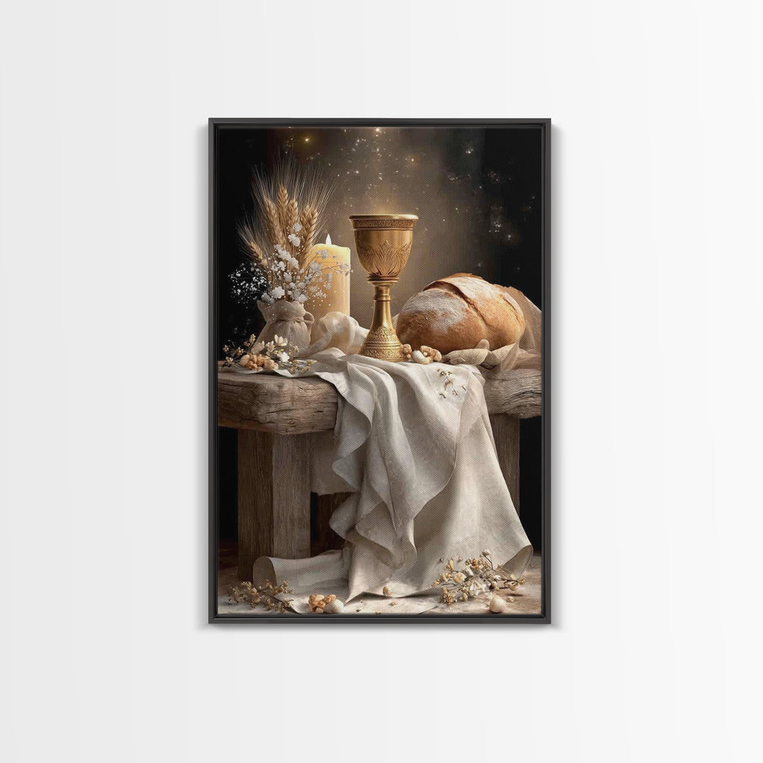 Bread Of Covenant – Framed Canvas Print – Christian Wall Art – Christian Art Canvas – Christian Art Work – Christian Gift Ideas