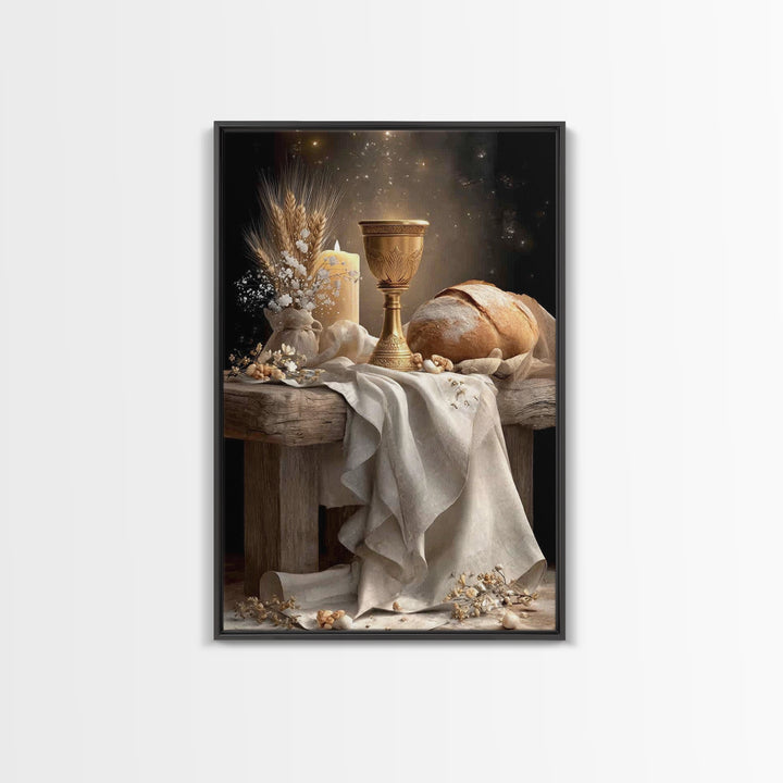 Bread Of Covenant – Framed Canvas Print – Christian Wall Art – Christian Art Canvas – Christian Art Work – Christian Gift Ideas