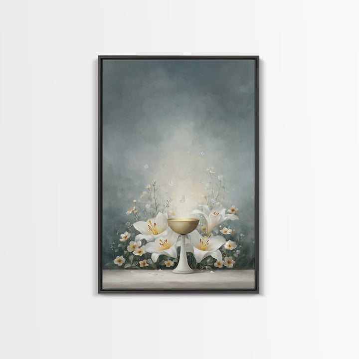Chalice Of Light – Framed Canvas Print – Christian Wall Art – Christian Art Canvas – Jesus Painting – Christian Christmas Art – Christian D