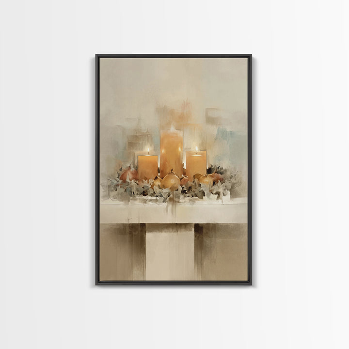 Advent Gathering - Framed Canvas Print - Christian Christmas Art - Christian Art Canvas - Christian Decor - Christmas Art - Christian Wall
