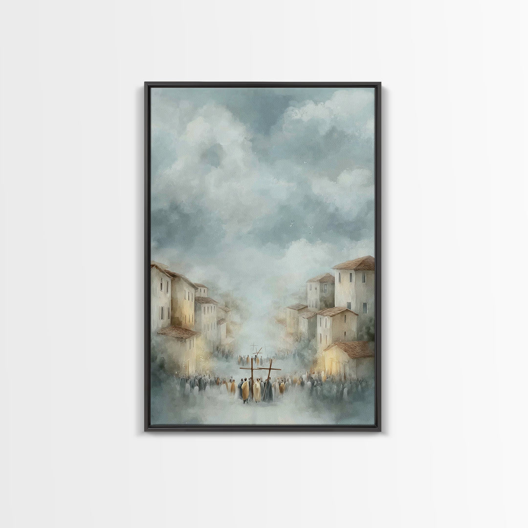 Valley Of Witness – Framed Canvas Print – Christian Art Canvas – Christian Wall Art – Modern Christian Painting – Christian Gift – Unique C