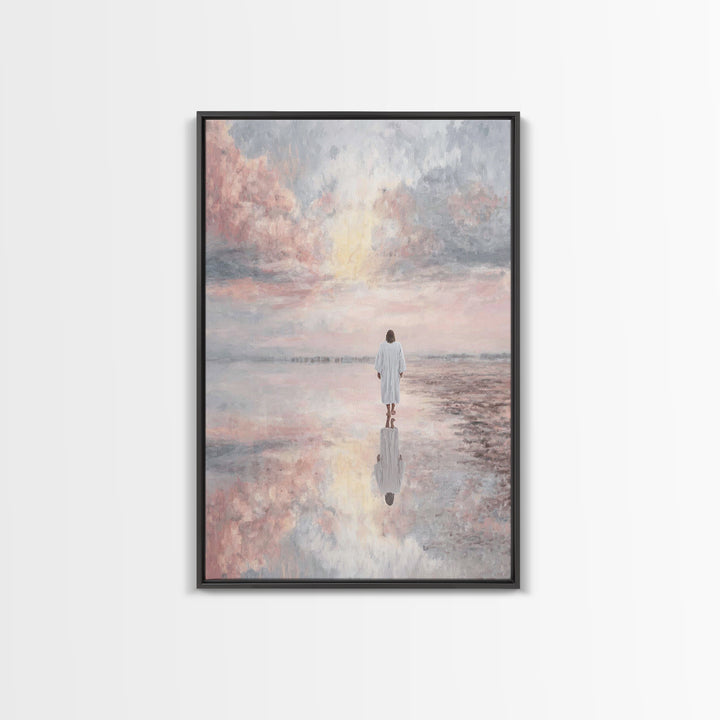 Dawn of Peace, Framed Canvas Print, Jesus Painting, Christian Decor, Christian Gift, Christian Art Canvas, Christian Wall Art