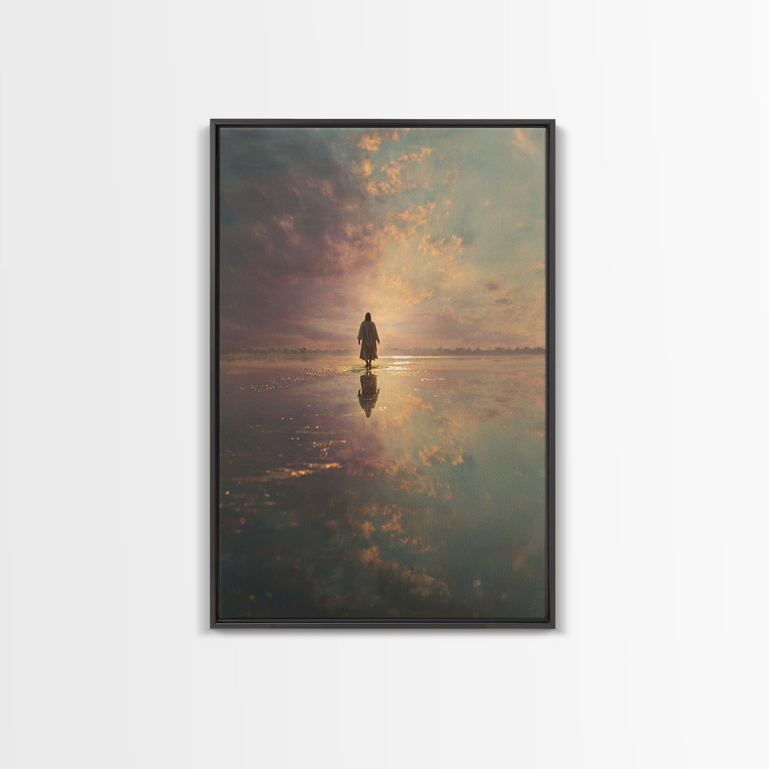 Serenity Walk – Framed Canvas Print – Christian Wall Art – Christian Gift – Christian Decor – Christian Art Canvas – Jesus Painting