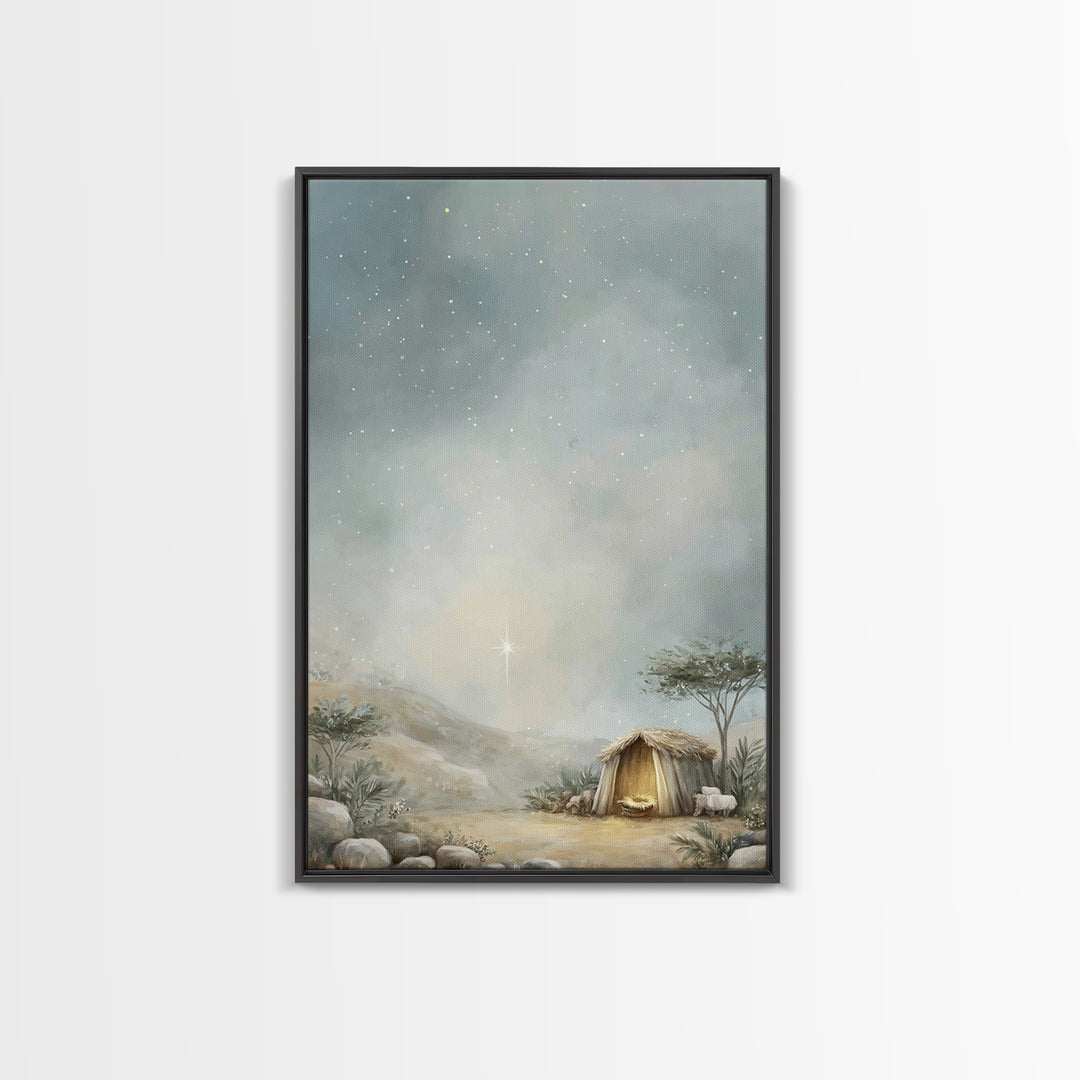 Star of Mercy | Framed Canvas Print | Christian Art Canvas | Christian Wall Art | Christmas Wall Art | Christian Gift Ideas | Jesus Christm