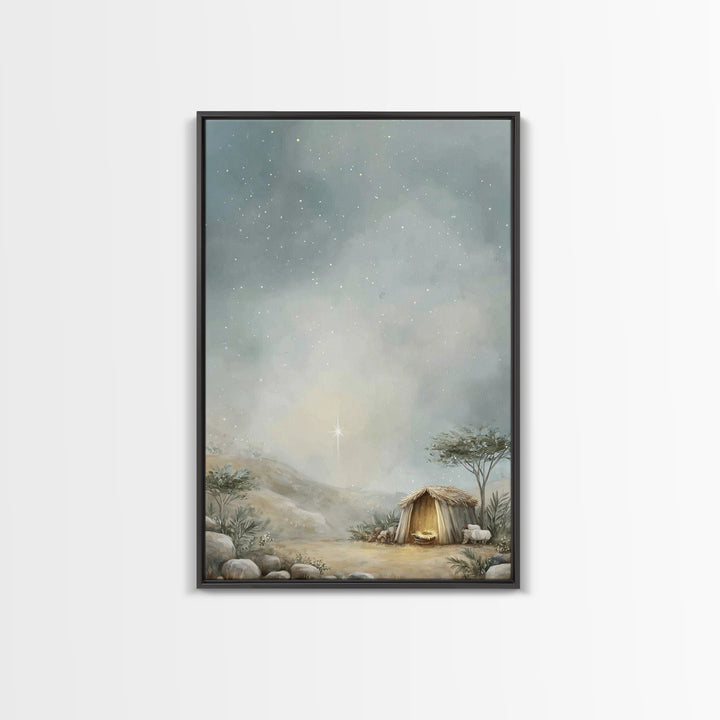 Star of Mercy | Framed Canvas Print | Christian Art Canvas | Christian Wall Art | Christmas Wall Art | Christian Gift Ideas | Jesus Christm
