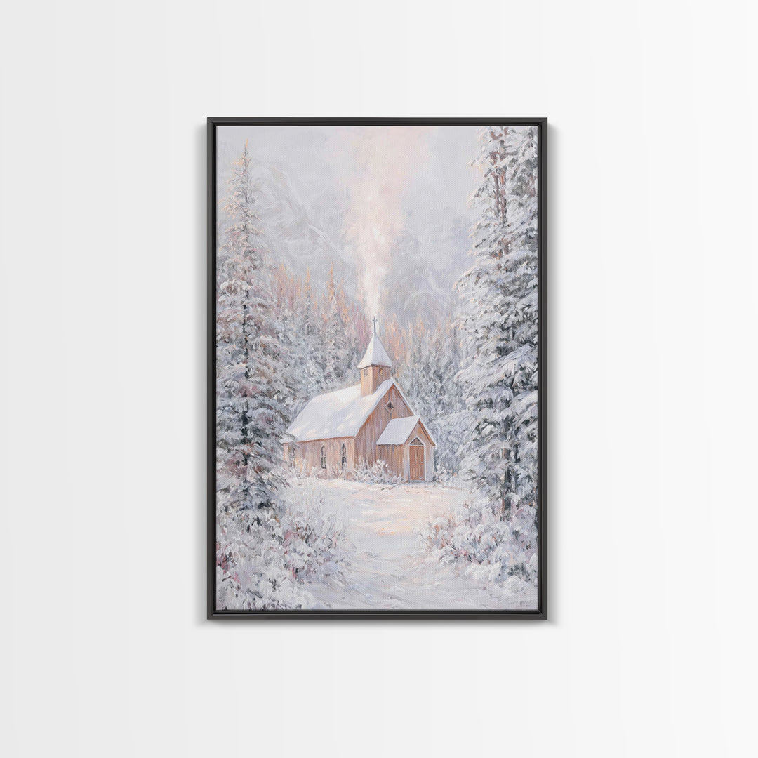 Chapel Of Peace | Framed Canvas Print | Christian Wall Art | Christmas Wall Art | Christian Art Canvas | Christian Gift Ideas