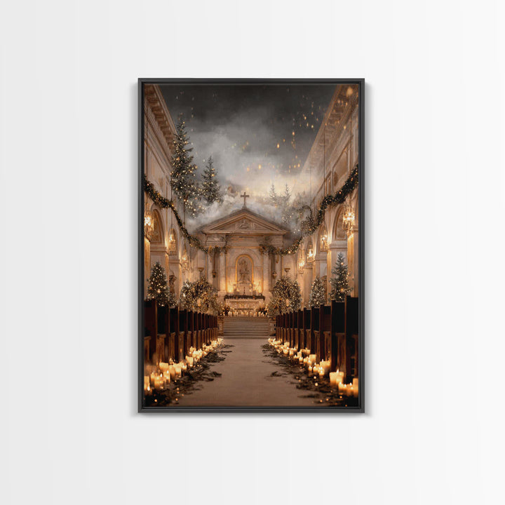 Sanctuary Of Peace - Framed Canvas Print - Christian Christmas Art - Christian Wall Art - Christian Decor - Christmas Art - Christian Art C