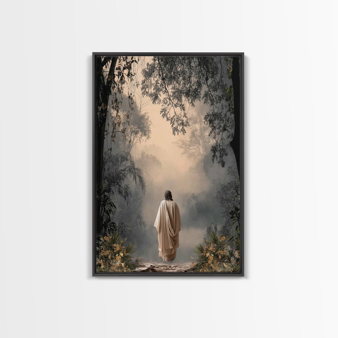 The Wandering Light – Framed Canvas Print – Christian Wall Art – Jesus Painting – Modern Christian Art – Subtle Christian Art – Christian D