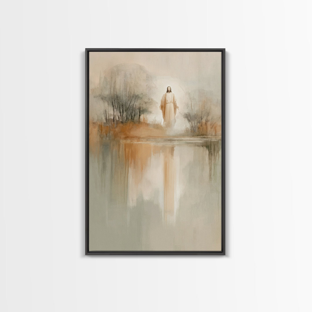 Radiant Messiah – Framed Canvas Print – Christian Wall Art – Jesus Painting – Vintage Christian Art – Christian Art Canvas – Christian Chri