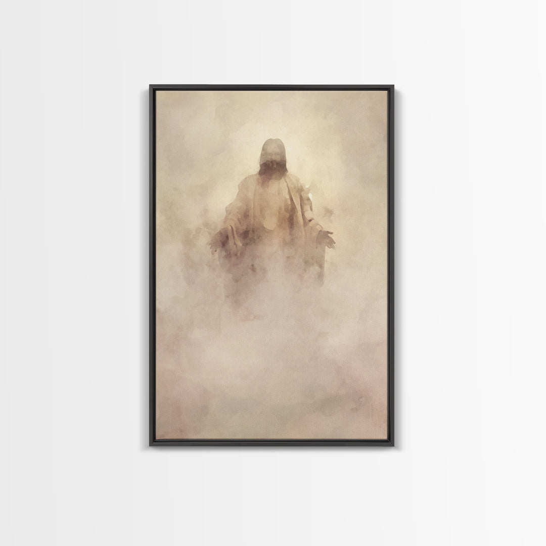 Eternal Presence – Framed Canvas Print – Christian Wall Art – Christian Art Canvas – Abstract Christian Art – Moody Christian Art – Jesus P