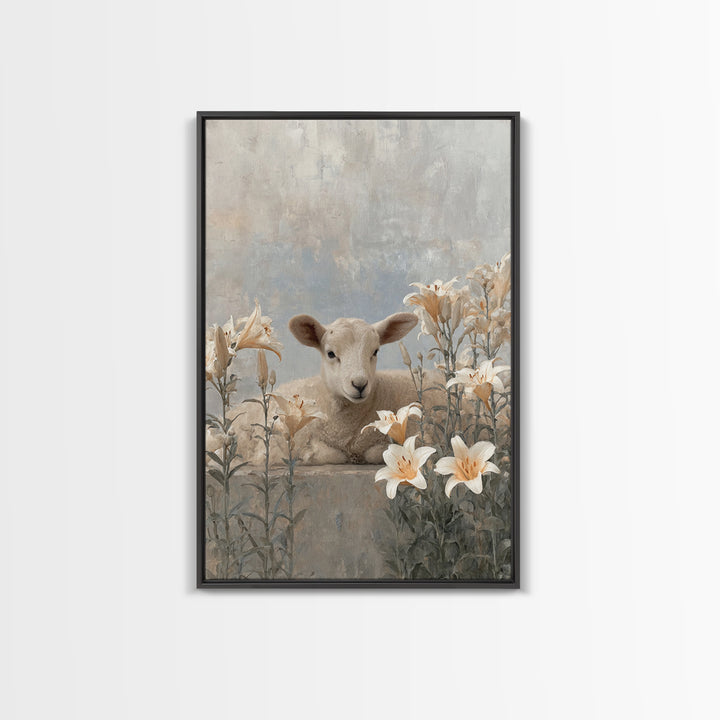 Graceful Meadow – Framed Canvas Print – Christian Wall Art – Subtle Christian Art – Christian Art Canvas – Christian Art Gift – Christian D