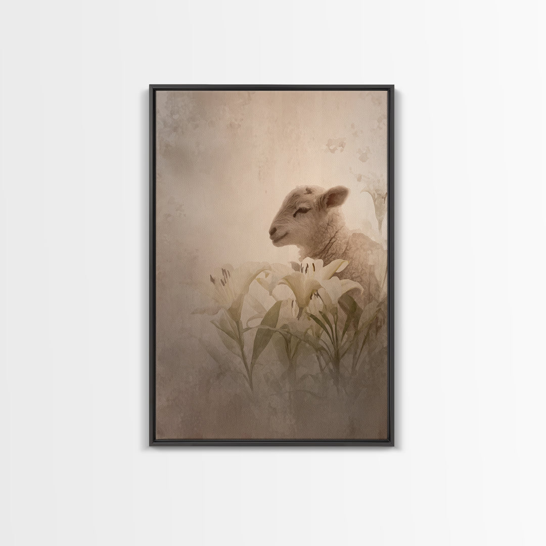 Soft Blessing – Framed Canvas Print – Christian Wall Art – Christian Art Painting – Subtle Christian Art – Christian Decor For Home – Chris