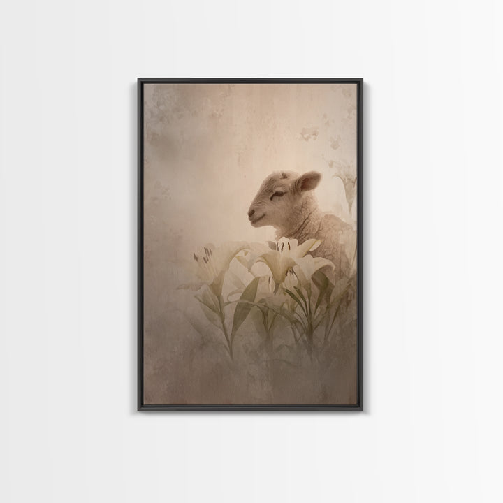 Soft Blessing – Framed Canvas Print – Christian Wall Art – Christian Art Painting – Subtle Christian Art – Christian Decor For Home – Chris