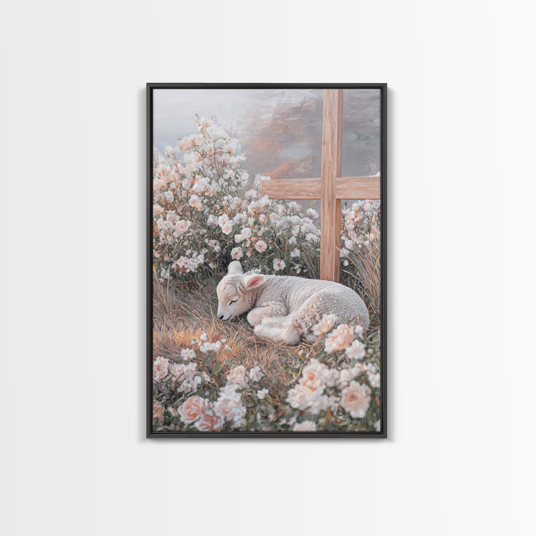 Garden Of Mercy – Framed Canvas Print – Christian Wall Art – Christian Art Work – Christian Art Canvas – Subtle Christian Art – Christian G