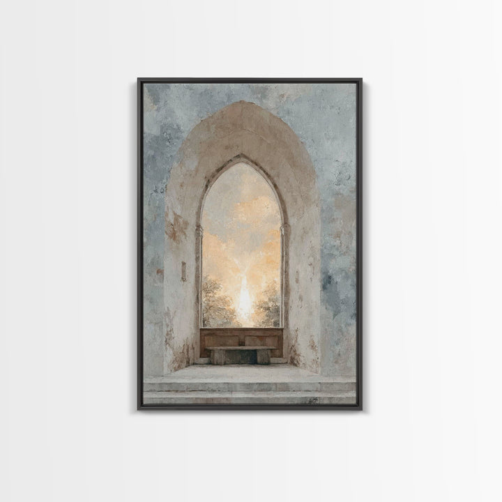 Sanctuary Glow – Framed Canvas Print – Christian Wall Art – Christian Art Printing – Christian Art Canvas – Abstract Christian Art – Christ