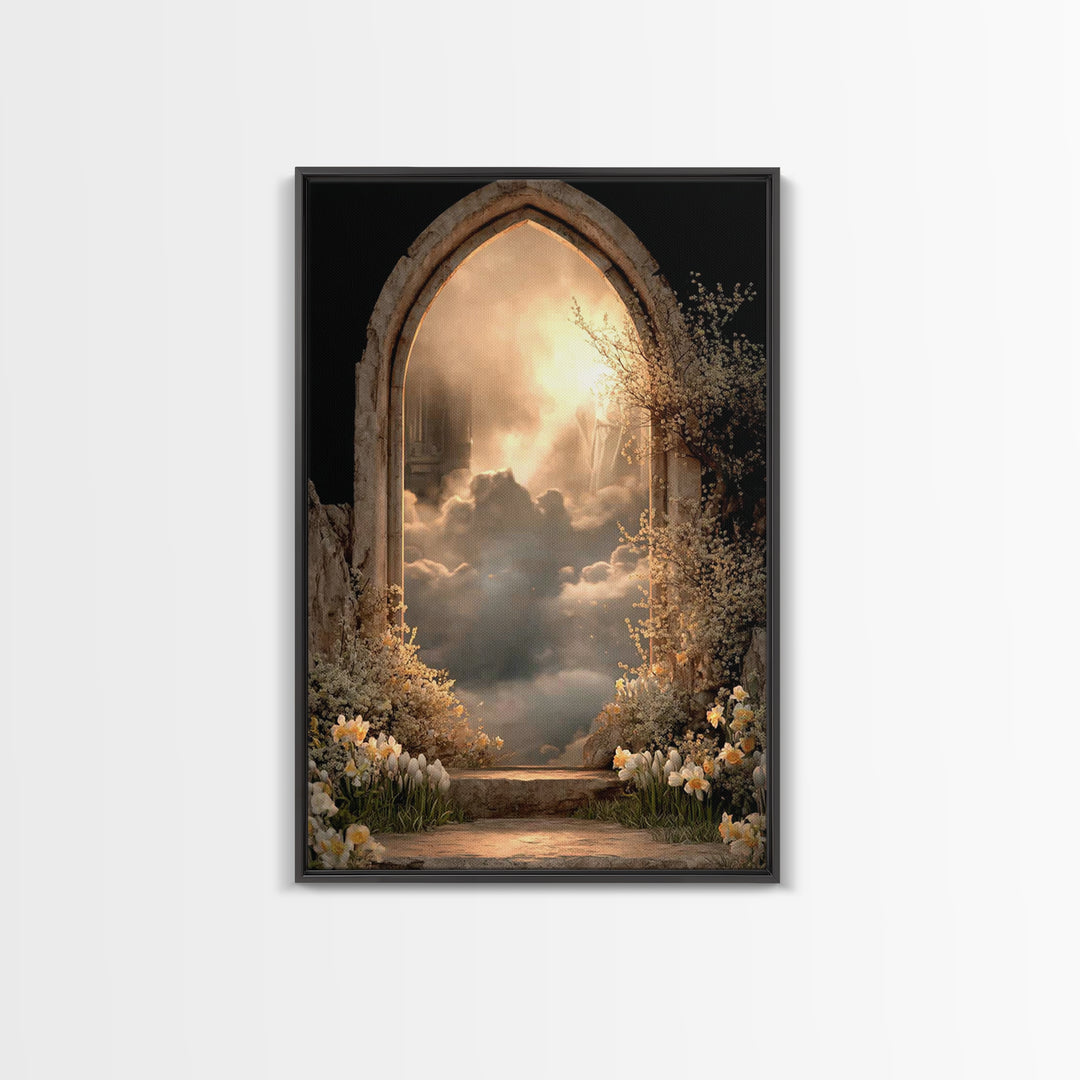Clouds Of Promise – Framed Canvas Print – Christian Art Canvas – Christian Wall Art – Moody Christian Art – Christian Decor – Christian Art