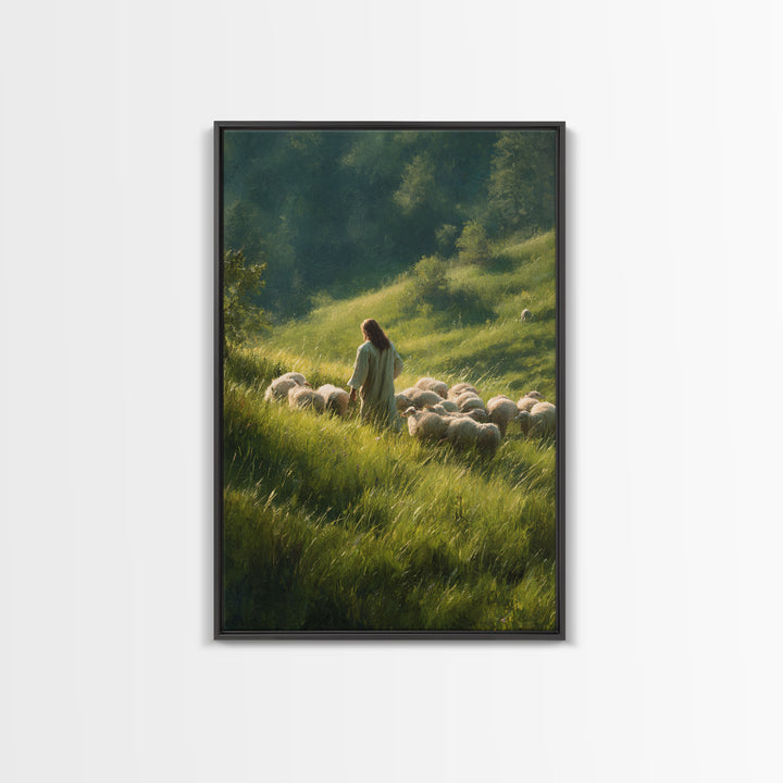 Fields Of Mercy – Framed Canvas Print – Jesus Art Print – Christian Wall Art – Christian Art Canvas – Modern Christian Painting – Christian