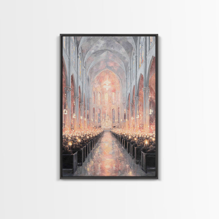 Radiant Nativity – Framed Canvas Print – Christian Art Canvas – Framed Christian Art – Christian Wall Art – Christmas Wall Art – Vintage Ch