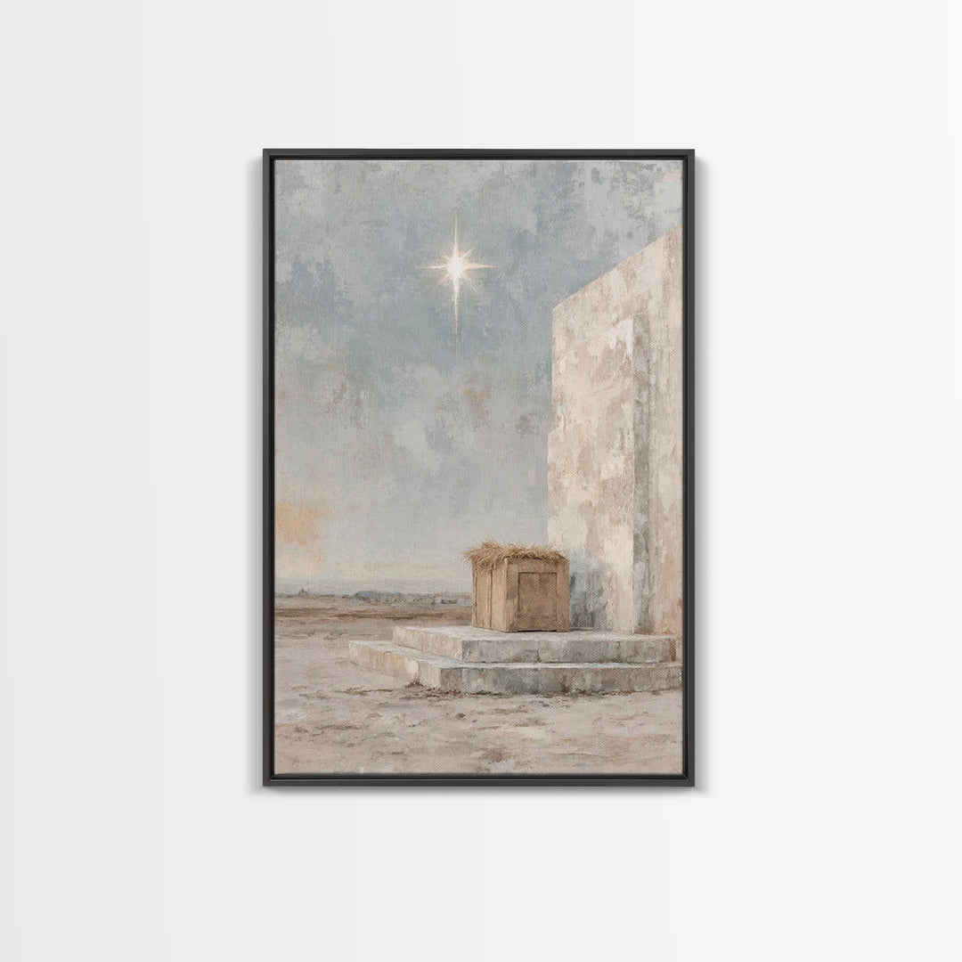 Heavenly Child – Framed Canvas Print – Jesus Christmas Art – Christian Art Canvas – Christian Wall Art – Christmas Canvas Wall Art