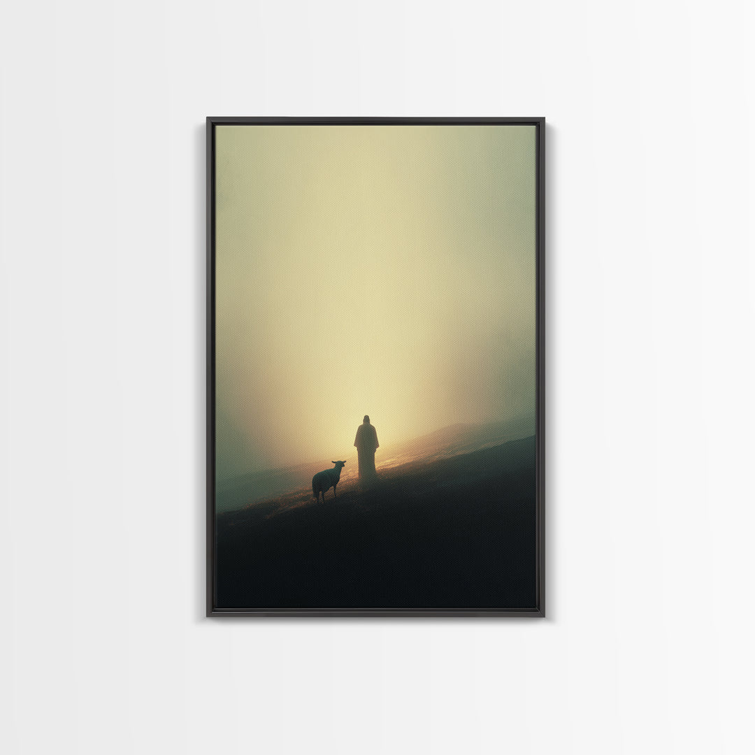 Dawn of Grace – Framed Canvas Print – Christian Art Canvas – Christian Wall Art – Jesus Painting – Large Christian Painting