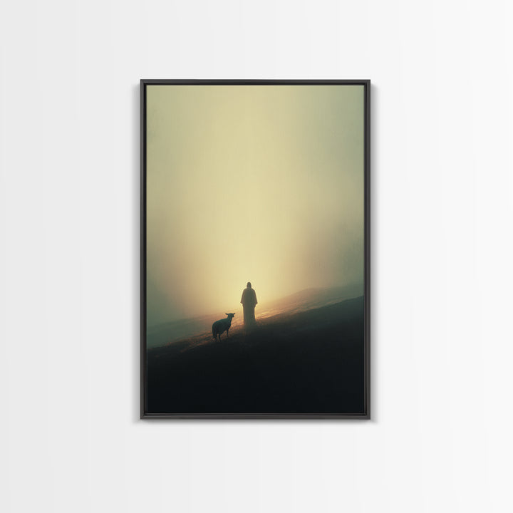 Dawn of Grace – Framed Canvas Print – Christian Art Canvas – Christian Wall Art – Jesus Painting – Large Christian Painting